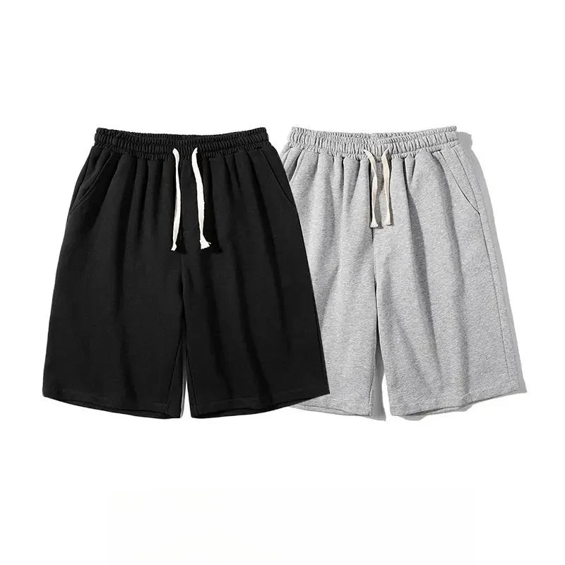Men's Retro Letter Shaped Drawstring Casual Pocket Shorts Printed Casual T-shirt Suitable for Outdoor Sports